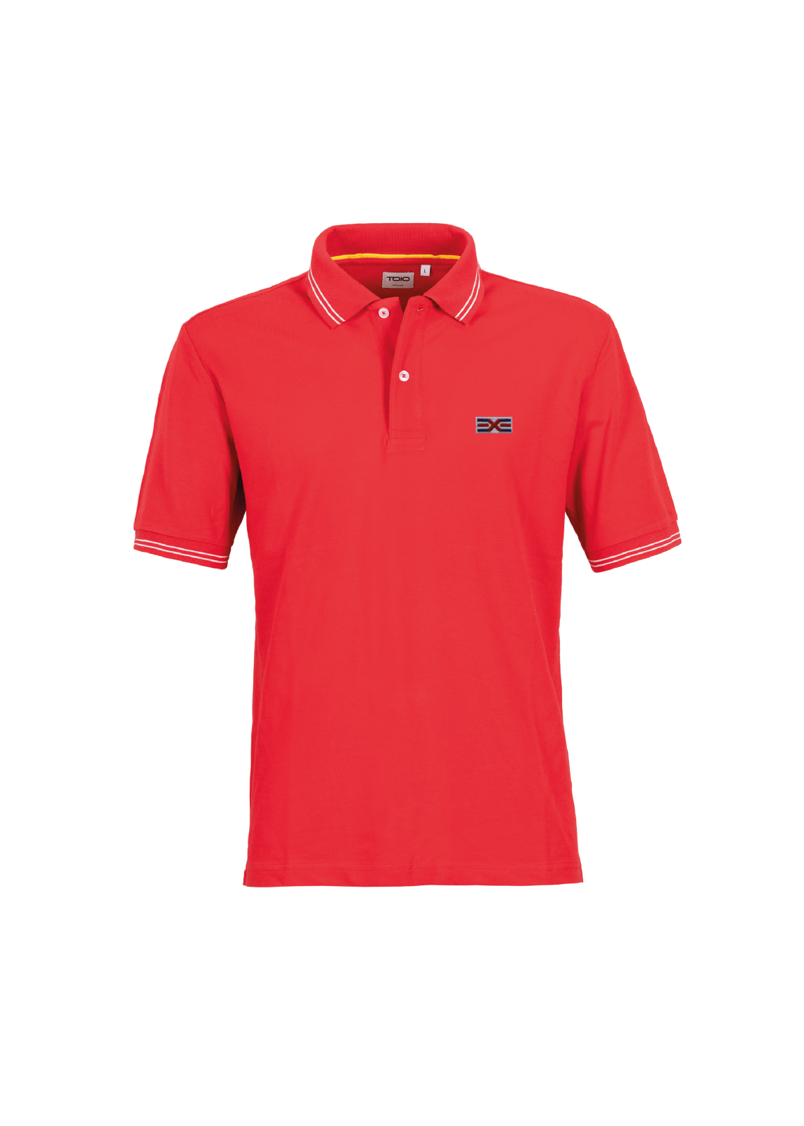 BAY POLO SHIRT.SEA RED.OPTICAL WHITE