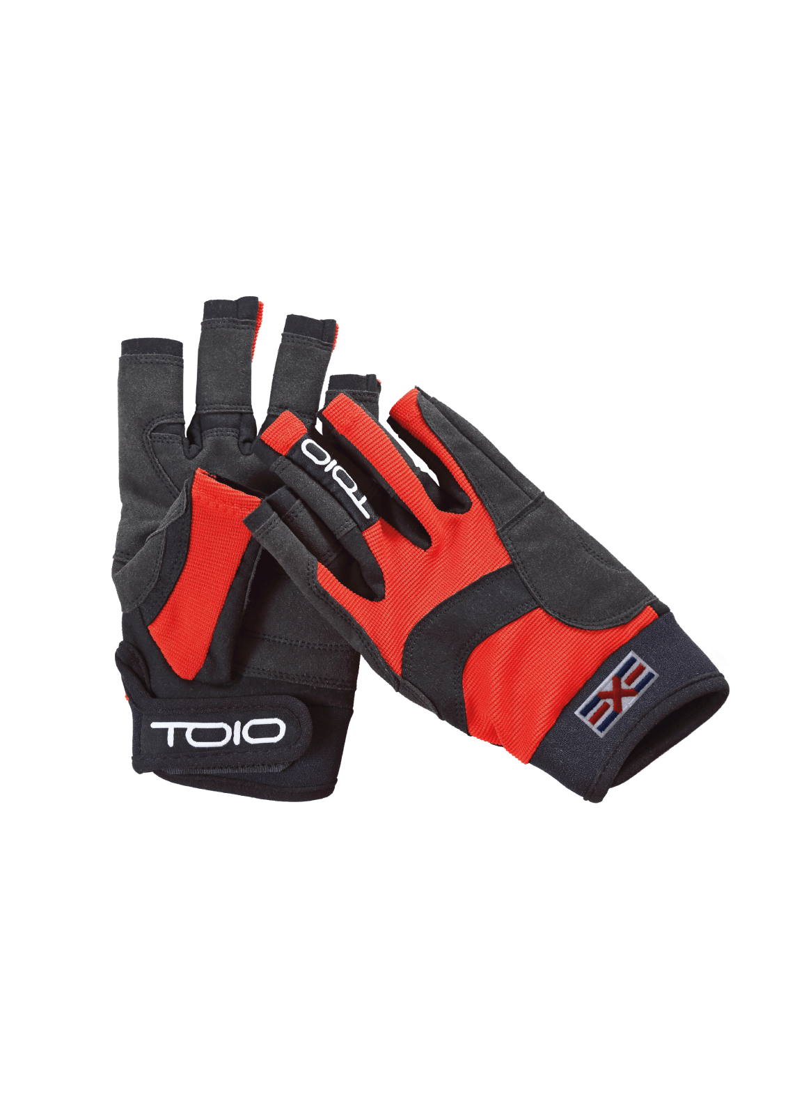 MAST SAILING GLOVES SHORT FINGER.ORANGE.BLACK.DARK GRAY.SFONDO BIANCOpng